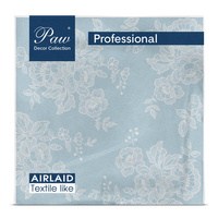 Serwetka PAW Professional Dinner Soft Lace (light blue), Serwetki 1-warstwowe 40x40cm składane 1/4 50szt. w paczce. Wykonane z AIRLAID.