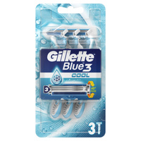 Gillette Blue3 Cool Jednorazowa maszynka do golenia dla mężczyzn, 3 sztuk