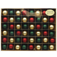 Vitbis Bombka szklana gładka mix kolorów 30mm 48 szt.