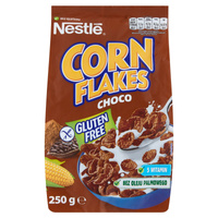 Nestlé Corn Flakes Choco Płatki śniadaniowe o smaku czekoladowym 250 g