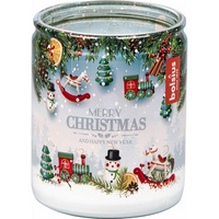 Bolsius Świeca zapachowa w szkle 82/68 z motywem Amarena