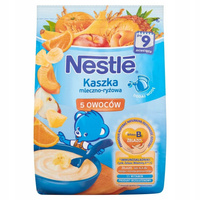 Nestlé Kaszka mleczno-ryżowa 5 owoców dla niemowląt po 9. miesiącu 230 g