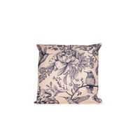 Poduszka zewnętrzna ptaki i kwiaty szara 45x45 cm Anna's Collection