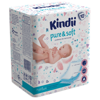 Kindii Pure & Soft Podkłady dla niemowląt 10 szt