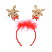 Opaska brokatowa - reniferki