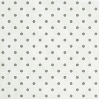 Serwetki Tete a Tete Basic Dots, Serwetki TaT 3-warstwowe 33x33cm składane 1/4 20szt w paczce