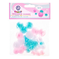 Koronkowe pompony pastelowe, Astra Creativo - 30 sztuk