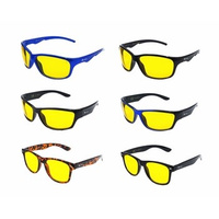 Okulary do jazdy z żółtą szybą