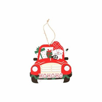 EM&EM Zawieszka drewniana autko 14 cm