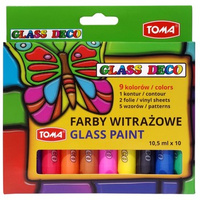 Farby witrażowe 10x10,5 ml TOMA