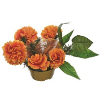 JUMI Kompozycja w donicy - 3 chryzantemy + 2 róże