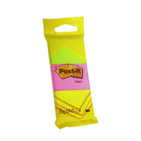 3M Karteczki samoprzylepne Post-it®, 3 kolory, 38x51mm, 3x100 karteczek