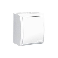 Łącznik pojedynczy natynkowy biały