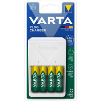 Ładowarka VARTA Plug Charger + 4 akumulatorki AA 2600 mAh
