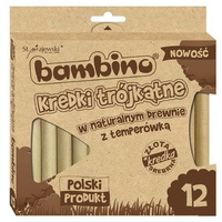 Bambino kredki Eco w oprawie drewnianej 12 kolorów w opakowaniu kartonowym