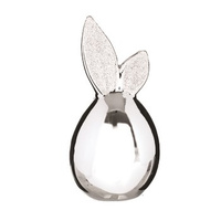 JUMI Zajączek-jajko ceramiczny, lustrzane wykończenie z brokatowymi zdobieniami, wysokość 15 cm