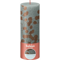 Bolsius Świeca pieńkowa rustic Silhouette 190/68 eukaliptusowa zieleń + eukaliptus