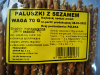 Admar paluszki z sezamem 70 g