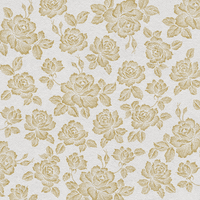 Serwetka PAW Professional Dinner Subtle Roses (gold), Serwetki 1-warstwowe 40x40cm składane 1/4 50szt. w paczce.