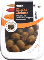 Oliwki zielone drylowane z mieszanką przypraw tikka masala Fresh Pack 200g Lyrakis Family