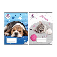 Zeszyt A5 32 kartki, linia, SWEET PETS, Beniamin