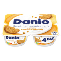 Danio Serek homogenizowany o smaku ciasteczkowym 520 g (4x130 g)