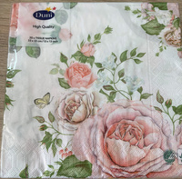 Duni Serwetki 3 warstwowe 33X33 cm Rose Glory 20 szt.