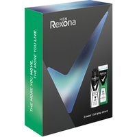 Rexona FM ECO (DEO+SG) variant2 - INVISIBLE BLACK+WHITE DEO 150ML + QUANTUM SG 250ML