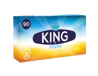 KING Chusteczki uniwersalne z balsamem 90 sztuk 3-warstwowe