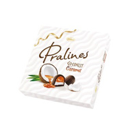 Vobro Coconut & Caramel Praliny z nadzieniem karmelowym i kremem kokosowym 125 g