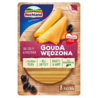 Hochland Ser żółty Gouda wędzona w plastrach 135 g