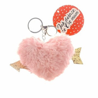 Brelok pompon serce ze strzałą