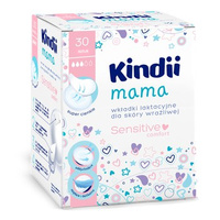 Kindii Mama Sensitive Wkładki laktacyjne dla skóry wrażliwej 30 sztuk