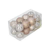 EM&EM Bombka na choinkę 4cm szampański 16 sztuk