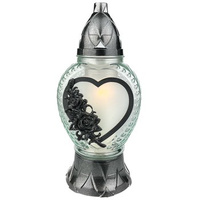 Znicz Serce nowe satyna róża 100g 36h