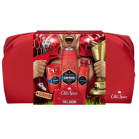 Old Spice Zestaw X-MASS Captain (Kosmetyczka + Dezodorant do ciała w aerozolu + Żel pod prysznic i szampon do włosów + Dezodorant w sztyfcie)