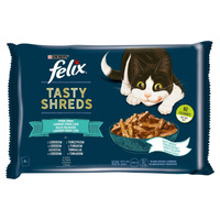 FELIX TASTY SHREDS Mix karmy dla kotów Łosoś Tuńczyk
