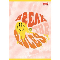 Unipap zeszyt okładka laminowana A5, 32 kartki, krata KEEP SMILING