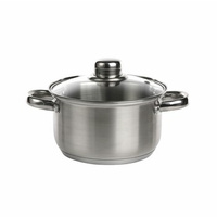 Garnek nierdzewny 1,9l. 16cm z pokrywą szklaną Altom Design