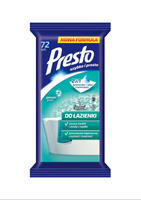 Presto Ściereczki nawilżane do łazienki 72 sztuki