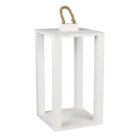 Latarnia drewniana, biała TIN TOURS